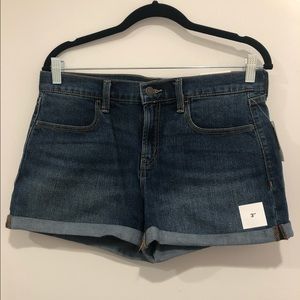 Denim Shorts with Rolled Cuffs